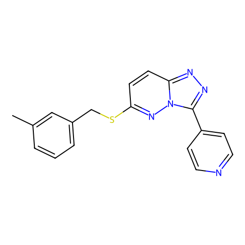 6-((3-Methylbenzyl)thio)-3-(pyridin-4-yl)-[1,2,4]triazolo[4,3-b]pyridazine structure