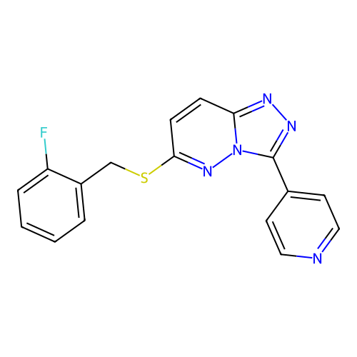 6-((2-Fluorobenzyl)thio)-3-(pyridin-4-yl)-[1,2,4]triazolo[4,3-b]pyridazine structure