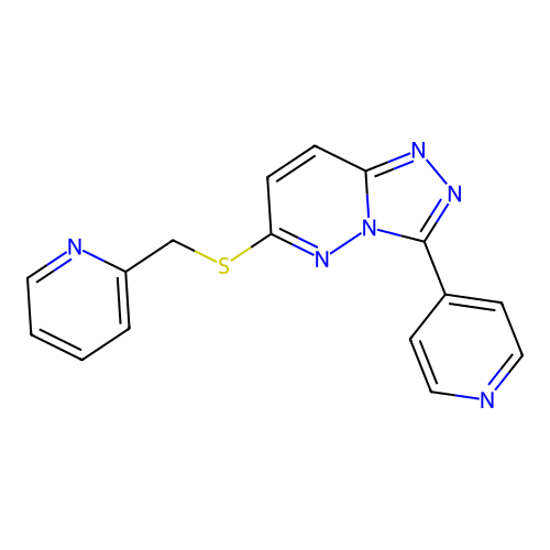 3-Pyridin-4-yl-6-(pyridin-2-ylmethylsulfanyl)-[1,2,4]triazolo[4,3-b]pyridazine structure