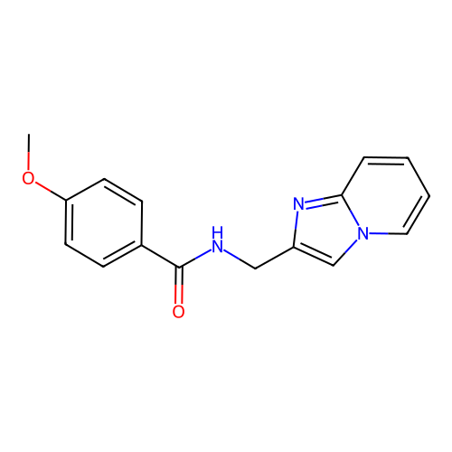 N-(imidazo[1,2-a]pyridin-2-ylmethyl)-4-methoxybenzamide structure