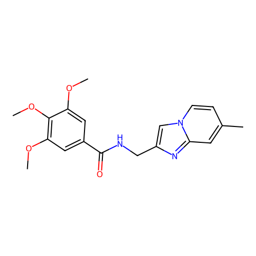 3,4,5-Trimethoxy-N-({7-methylimidazo[1,2-A]pyridin-2-YL}methyl)benzamide structure