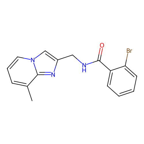 2-Bromo-N-((8-methylimidazo[1,2-a]pyridin-2-yl)methyl)benzamide structure