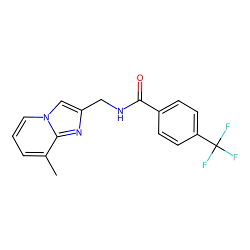 N-({8-Methylimidazo[1,2-A]pyridin-2-YL}methyl)-4-(trifluoromethyl)benzamide structure