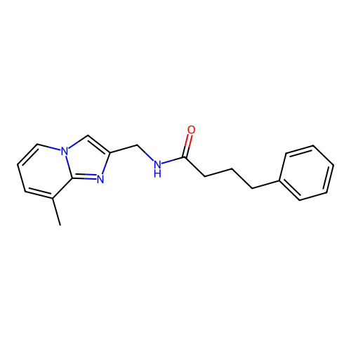 N-({8-Methylimidazo[1,2-A]pyridin-2-YL}methyl)-4-phenylbutanamide structure