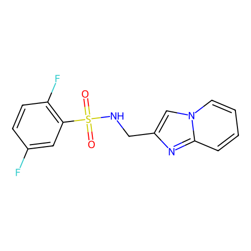2,5-difluoro-N-(imidazo[1,2-a]pyridin-2-ylmethyl)benzenesulfonamide structure
