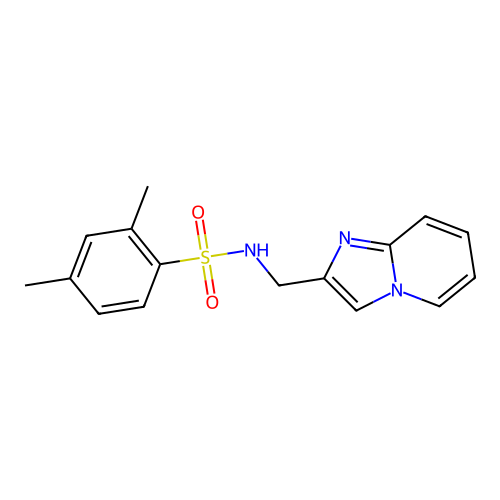 N-(imidazo[1,2-a]pyridin-2-ylmethyl)-2,4-dimethylbenzenesulfonamide structure