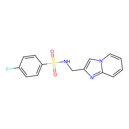 4-fluoro-N-({imidazo[1,2-a]pyridin-2-yl}methyl)benzene-1-sulfonamide structure