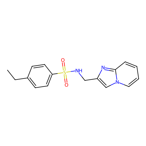 4-ethyl-N-({imidazo[1,2-a]pyridin-2-yl}methyl)benzene-1-sulfonamide structure