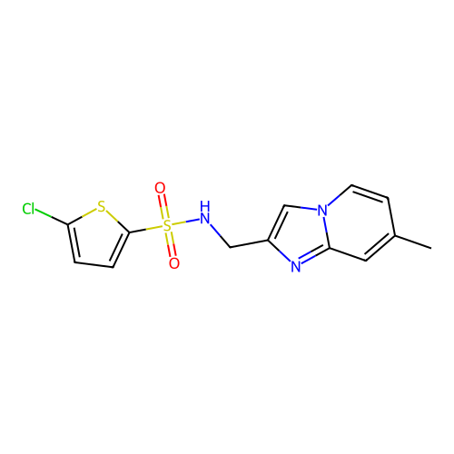 5-chloro-N-((7-methylimidazo[1,2-a]pyridin-2-yl)methyl)thiophene-2-sulfonamide structure