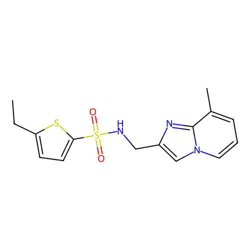 5-ethyl-N-[(8-methylimidazo[1,2-a]pyridin-2-yl)methyl]thiophene-2-sulfonamide structure