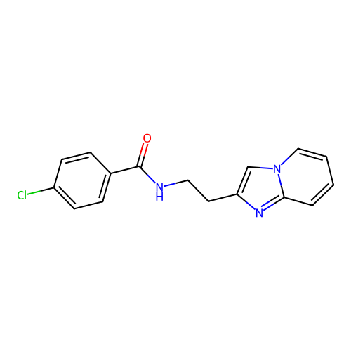 4-chloro-N-(2-(imidazo[1,2-a]pyridin-2-yl)ethyl)benzamide structure