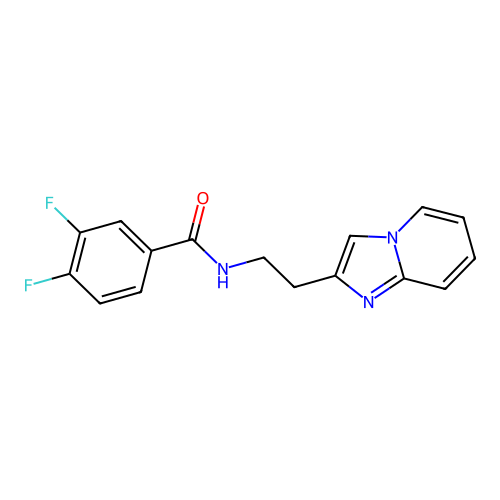 3,4-difluoro-N-(2-imidazo[1,2-a]pyridin-2-ylethyl)benzamide structure