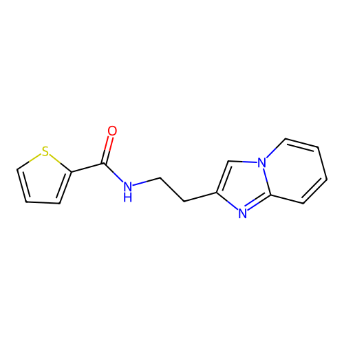 N-(2-(imidazo[1,2-a]pyridin-2-yl)ethyl)thiophene-2-carboxamide structure