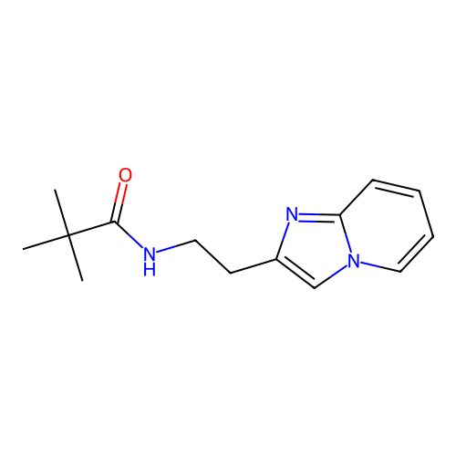 N-(2-(imidazo[1,2-a]pyridin-2-yl)ethyl)pivalamide structure