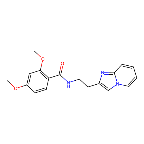 N-(2-(imidazo[1,2-a]pyridin-2-yl)ethyl)-2,4-dimethoxybenzamide structure