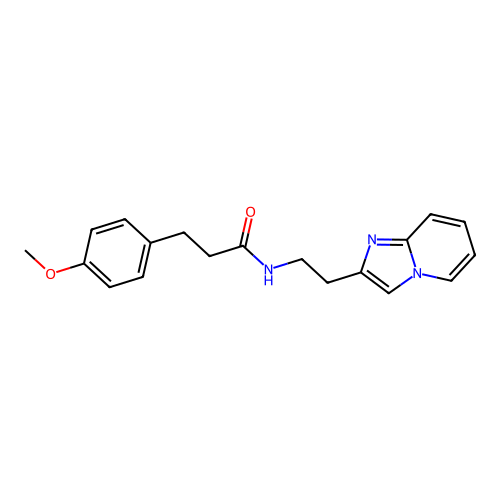 N-(2-(imidazo[1,2-a]pyridin-2-yl)ethyl)-3-(4-methoxyphenyl)propanamide structure