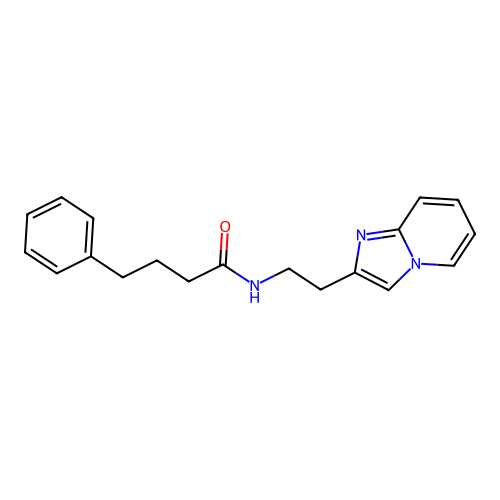 N-(2-(imidazo[1,2-a]pyridin-2-yl)ethyl)-4-phenylbutanamide structure