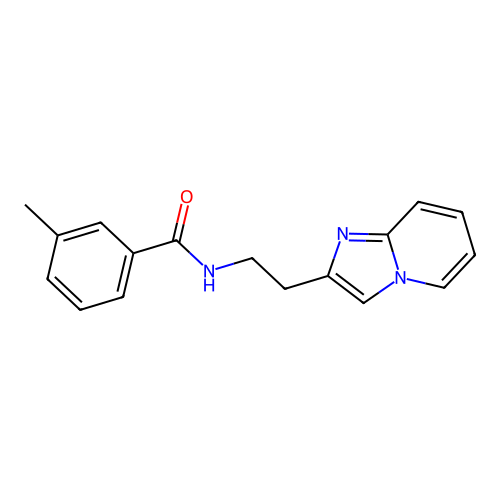 N-(2-(imidazo[1,2-a]pyridin-2-yl)ethyl)-3-methylbenzamide structure
