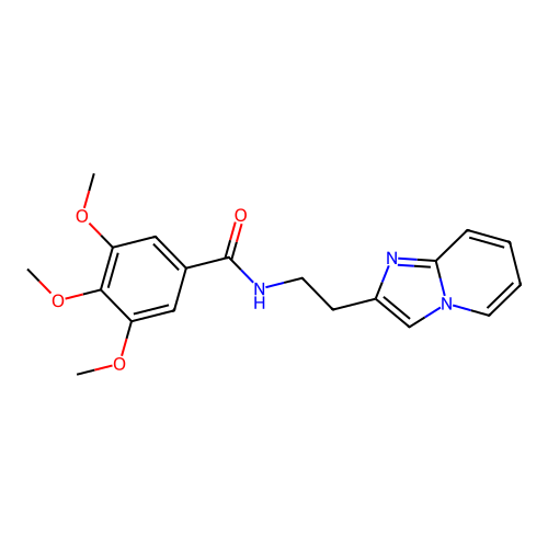 N-(2-imidazo[1,2-a]pyridin-2-ylethyl)-3,4,5-trimethoxybenzamide structure