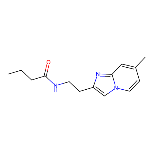 N-(2-{7-methylimidazo[1,2-a]pyridin-2-yl}ethyl)butanamide structure