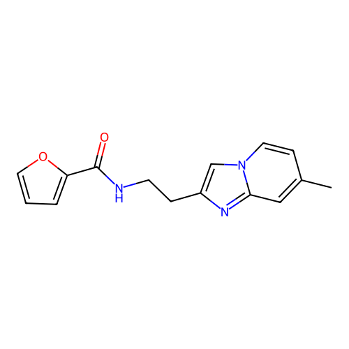 N-(2-(7-methylimidazo[1,2-a]pyridin-2-yl)ethyl)furan-2-carboxamide structure