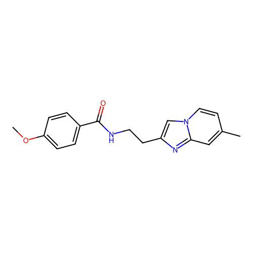 4-methoxy-N-(2-(7-methylimidazo[1,2-a]pyridin-2-yl)ethyl)benzamide structure