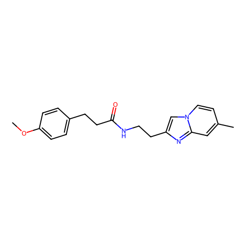 3-(4-methoxyphenyl)-N-(2-{7-methylimidazo[1,2-a]pyridin-2-yl}ethyl)propanamide structure
