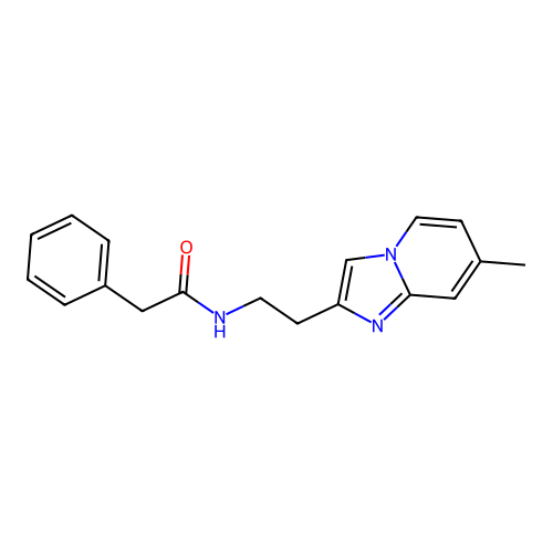 N-(2-(7-methylimidazo[1,2-a]pyridin-2-yl)ethyl)-2-phenylacetamide structure