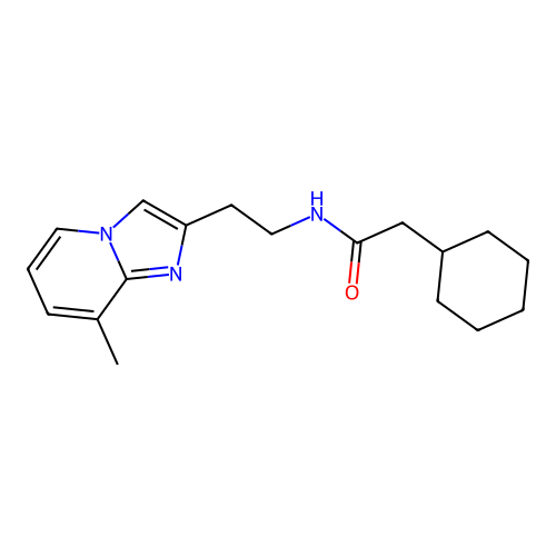 2-cyclohexyl-N-(2-{8-methylimidazo[1,2-a]pyridin-2-yl}ethyl)acetamide structure