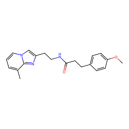 3-(4-methoxyphenyl)-N-(2-{8-methylimidazo[1,2-a]pyridin-2-yl}ethyl)propanamide structure