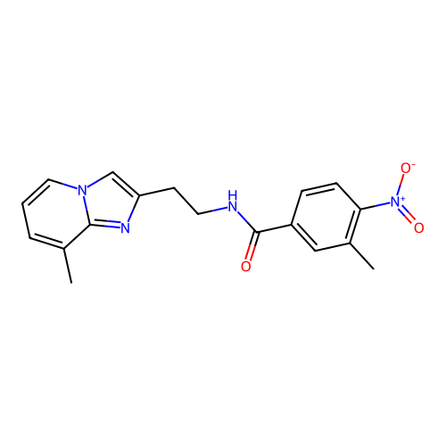 3-methyl-N-(2-(8-methylimidazo[1,2-a]pyridin-2-yl)ethyl)-4-nitrobenzamide structure