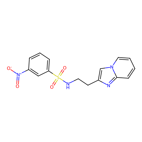 N-(2-imidazo[1,2-a]pyridin-2-ylethyl)-3-nitrobenzenesulfonamide structure