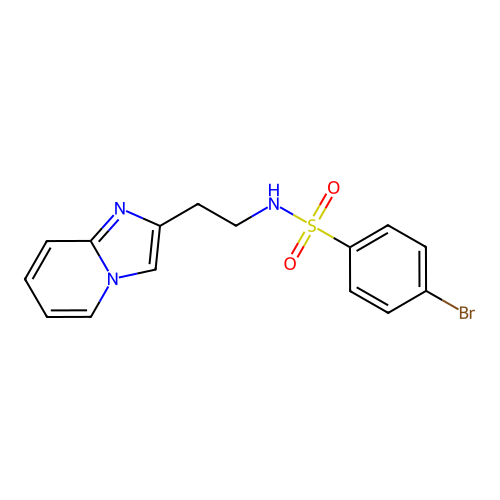 4-bromo-N-(2-(imidazo[1,2-a]pyridin-2-yl)ethyl)benzenesulfonamide structure