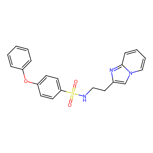 N-(2-imidazo[1,2-a]pyridin-2-ylethyl)-4-phenoxybenzenesulfonamide structure
