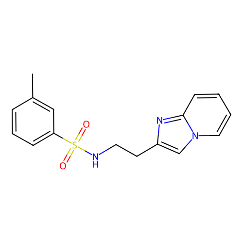 N-(2-{imidazo[1,2-a]pyridin-2-yl}ethyl)-3-methylbenzene-1-sulfonamide structure