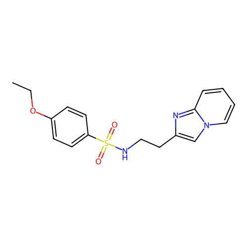 4-ethoxy-N-(2-imidazo[1,2-a]pyridin-2-ylethyl)benzenesulfonamide structure