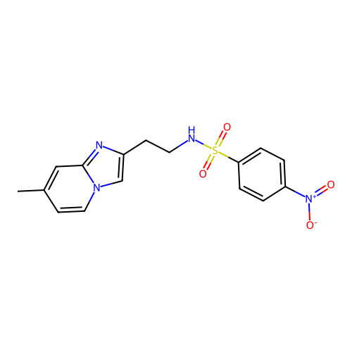 N-(2-(7-methylimidazo[1,2-a]pyridin-2-yl)ethyl)-4-nitrobenzenesulfonamide structure