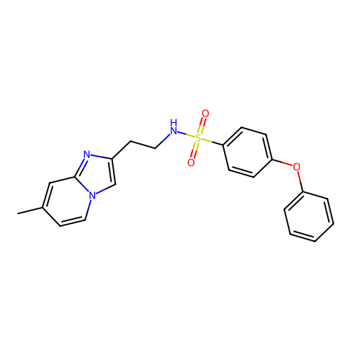 N-(2-(7-methylimidazo[1,2-a]pyridin-2-yl)ethyl)-4-phenoxybenzenesulfonamide structure