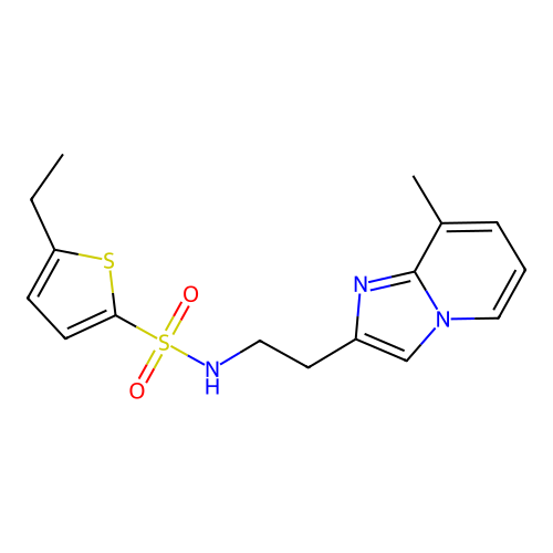 5-ethyl-N-[2-(8-methylimidazo[1,2-a]pyridin-2-yl)ethyl]thiophene-2-sulfonamide structure