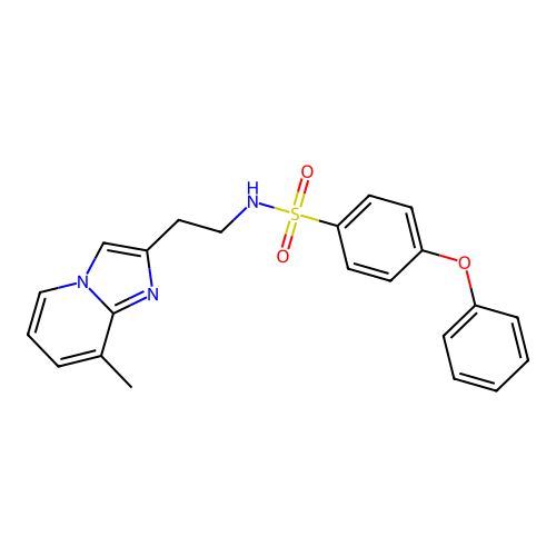 N-(2-(8-methylimidazo[1,2-a]pyridin-2-yl)ethyl)-4-phenoxybenzenesulfonamide structure