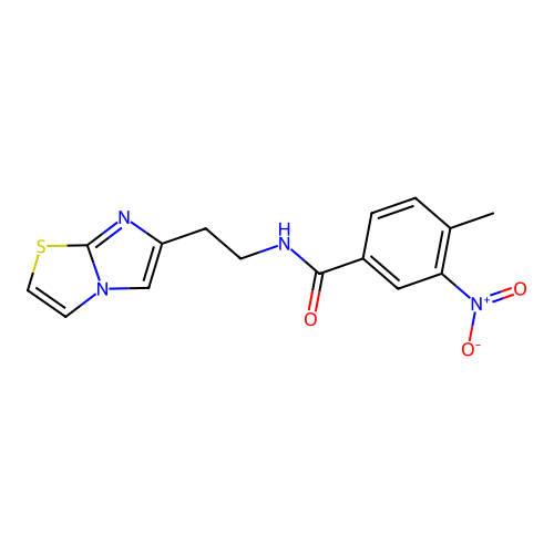 N-(2-(imidazo[2,1-b]thiazol-6-yl)ethyl)-4-methyl-3-nitrobenzamide structure