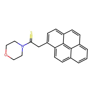 1-Morpholin-4-yl-2-pyren-1-ylethanethione structure