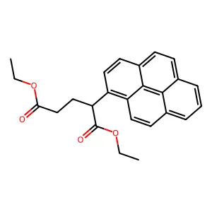 Diethyl 2-pyren-1-ylpentanedioate structure