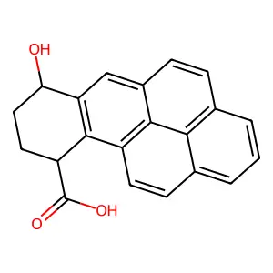 7-Hydroxy-7,8,9,10-tetrahydrobenzo[pqr]tetraphene-10-carboxylic acid structure