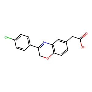 2H-1,4-Benzoxazine-6-acetic acid, 3-(4-chlorophenyl)- structure