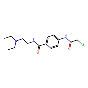 Benzamide, 4-[(chloroacetyl)amino]-N-[2-(diethylamino)ethyl]- structure