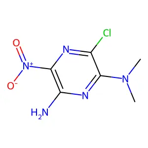 2,6-Pyrazinediamine, 3-chloro-N2,N2-dimethyl-5-nitro- structure