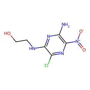 Ethanol, 2-((6-amino-3-chloro-5-nitropyrazinyl)amino)- structure
