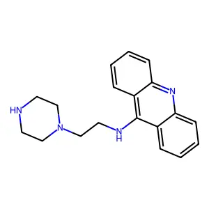 N-(2-(1-哌嗪基)乙基)-9-吖啶胺 structure