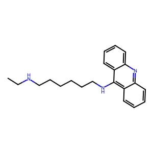 N-9-吖啶基-N'-乙基-1,6-己二胺 structure